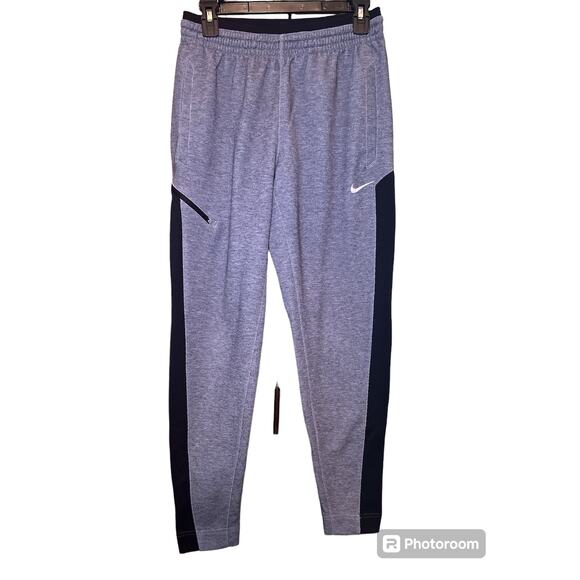 Nike Showtime Logo Pants Men's Basketball Joggers Black Gray - Medium - Picture 1 of 5